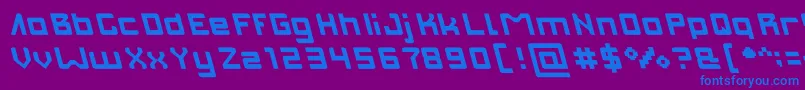 INVASION light Font – Blue Fonts on Purple Background