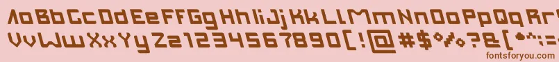 INVASION light Font – Brown Fonts on Pink Background