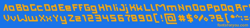 INVASION light Font – Orange Fonts on Blue Background