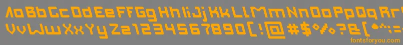 INVASION light Font – Orange Fonts on Gray Background