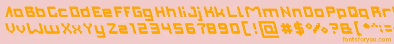 INVASION light Font – Orange Fonts on Pink Background