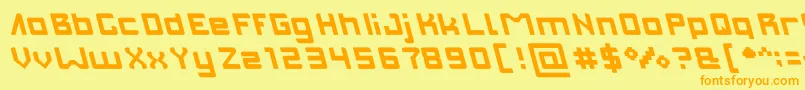INVASION light Font – Orange Fonts on Yellow Background