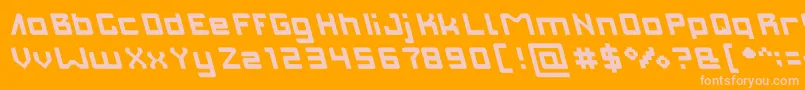 INVASION light Font – Pink Fonts on Orange Background
