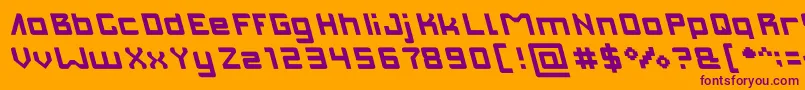 INVASION light Font – Purple Fonts on Orange Background