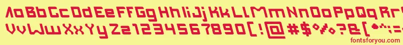 INVASION light Font – Red Fonts on Yellow Background