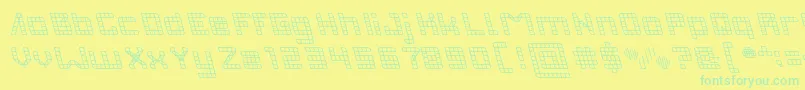 Шрифт INVASION – зелёные шрифты на жёлтом фоне