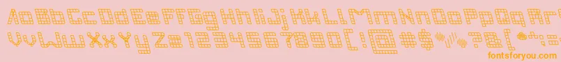 INVASION Font – Orange Fonts on Pink Background