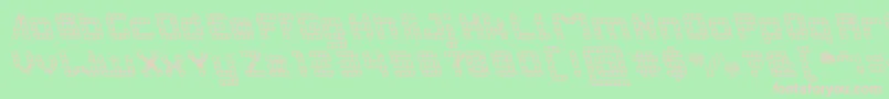 INVASION Font – Pink Fonts on Green Background