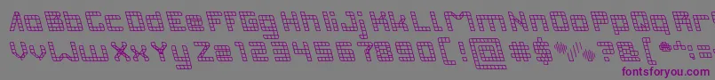 INVASION Font – Purple Fonts on Gray Background