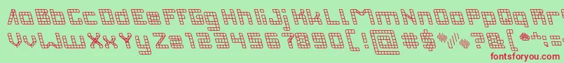 INVASION Font – Red Fonts on Green Background