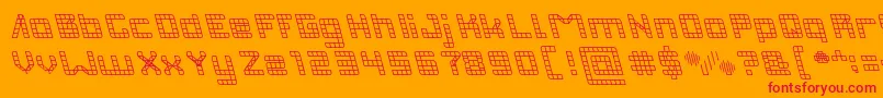 INVASION Font – Red Fonts on Orange Background