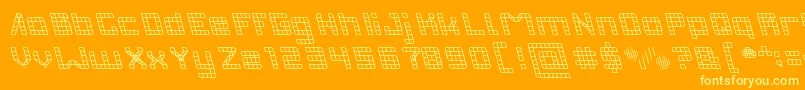 INVASION Font – Yellow Fonts on Orange Background