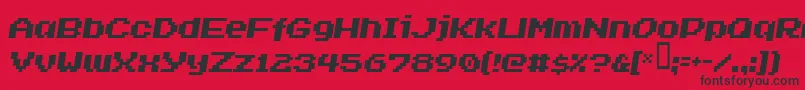 INVASION2000 Font – Black Fonts on Red Background
