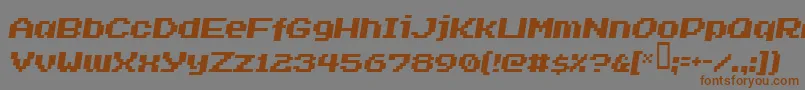 INVASION2000 Font – Brown Fonts on Gray Background