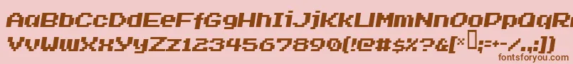 INVASION2000 Font – Brown Fonts on Pink Background