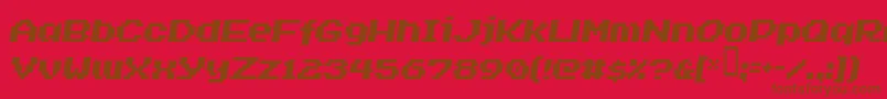 INVASION2000 Font – Brown Fonts on Red Background