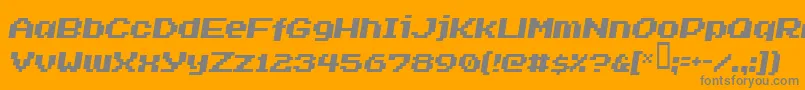 INVASION2000-Schriftart – Graue Schriften auf orangefarbenem Hintergrund