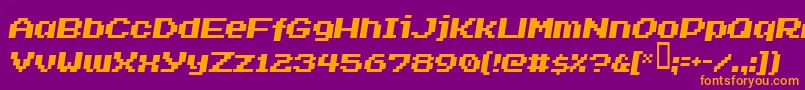 INVASION2000 Font – Orange Fonts on Purple Background