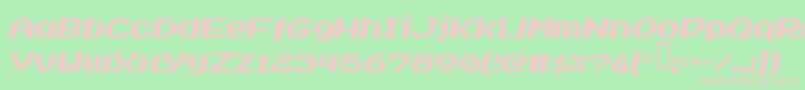 INVASION2000 Font – Pink Fonts on Green Background