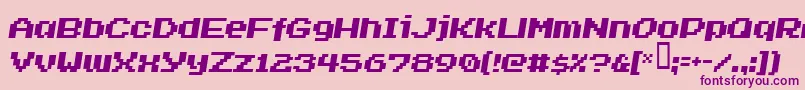INVASION2000 Font – Purple Fonts on Pink Background
