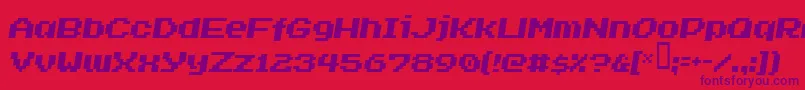 INVASION2000 Font – Purple Fonts on Red Background