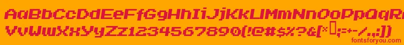 INVASION2000 Font – Red Fonts on Orange Background