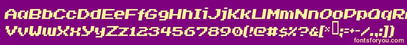 INVASION2000 Font – Yellow Fonts on Purple Background