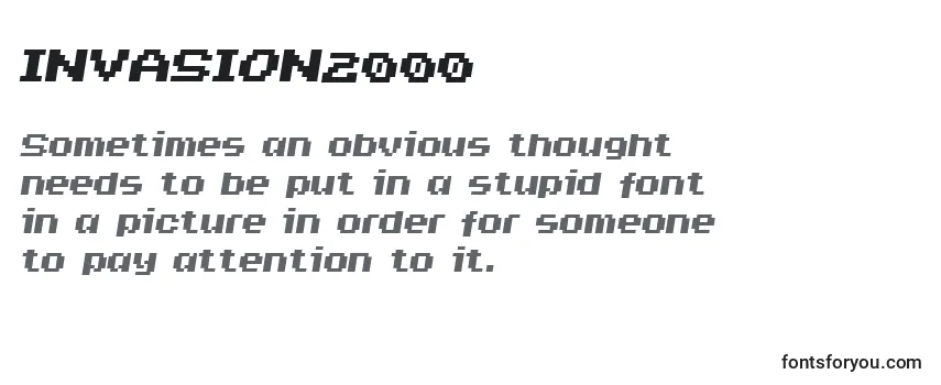 Review of the INVASION2000 (130499) Font
