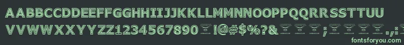 GeneseestRegular Font – Green Fonts on Black Background
