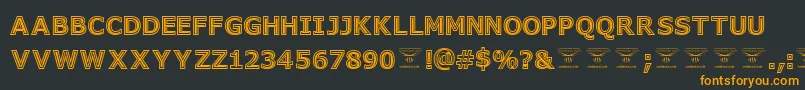 GeneseestRegular Font – Orange Fonts on Black Background