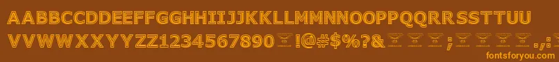 GeneseestRegular Font – Orange Fonts on Brown Background