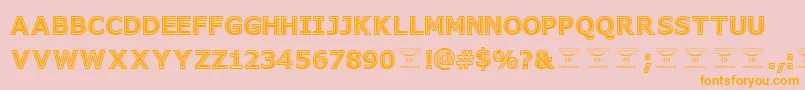 GeneseestRegular Font – Orange Fonts on Pink Background
