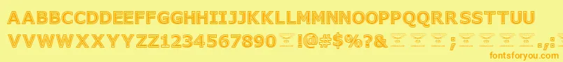 GeneseestRegular Font – Orange Fonts on Yellow Background