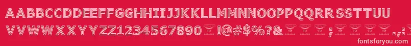GeneseestRegular Font – Pink Fonts on Red Background