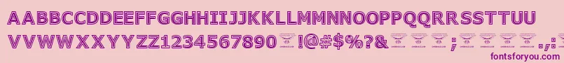 GeneseestRegular Font – Purple Fonts on Pink Background