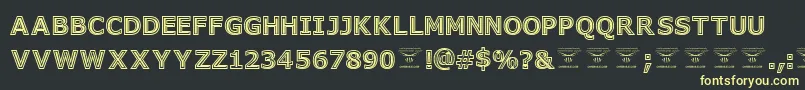 GeneseestRegular Font – Yellow Fonts on Black Background