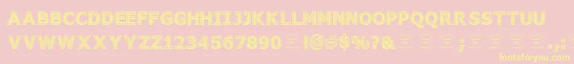 GeneseestRegular Font – Yellow Fonts on Pink Background