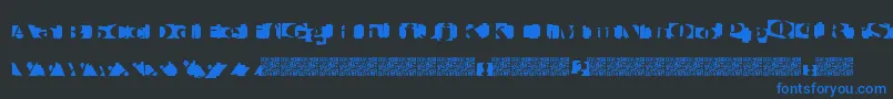 Invertage Font – Blue Fonts on Black Background