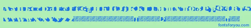 Invertage Font – Blue Fonts on Green Background