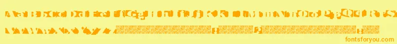 Invertage Font – Orange Fonts on Yellow Background