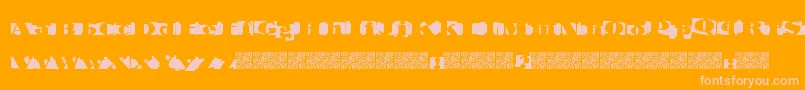 Invertage Font – Pink Fonts on Orange Background
