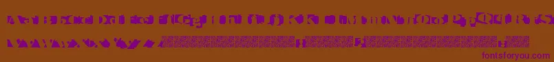Invertage Font – Purple Fonts on Brown Background