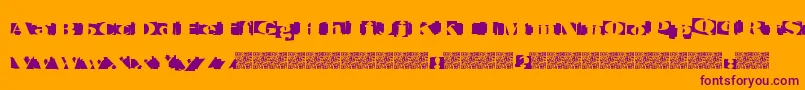 Invertage Font – Purple Fonts on Orange Background