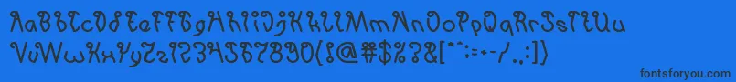 INVISIBLE MAN BOLD Font – Black Fonts on Blue Background