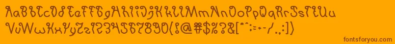 INVISIBLE MAN BOLD Font – Brown Fonts on Orange Background