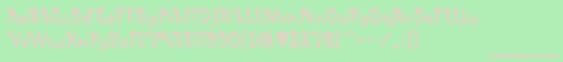 INVISIBLE MAN BOLD Font – Pink Fonts on Green Background