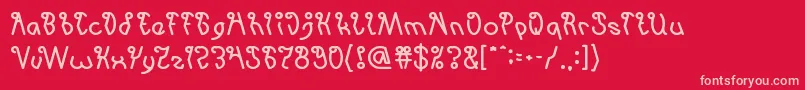 INVISIBLE MAN BOLD Font – Pink Fonts on Red Background