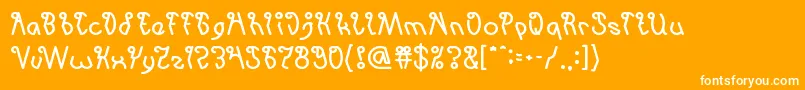 INVISIBLE MAN BOLD Font – White Fonts on Orange Background