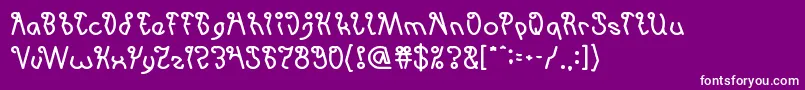 INVISIBLE MAN BOLD Font – White Fonts on Purple Background