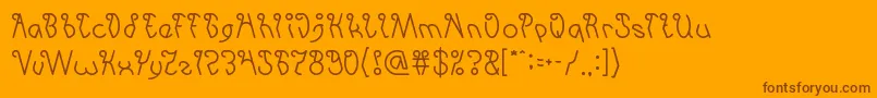 INVISIBLE MAN Font – Brown Fonts on Orange Background